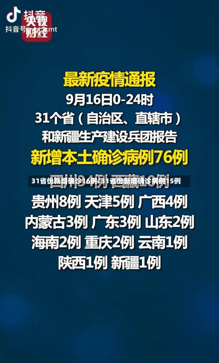 31省份新增确诊16例/31省份新增确诊病例15例