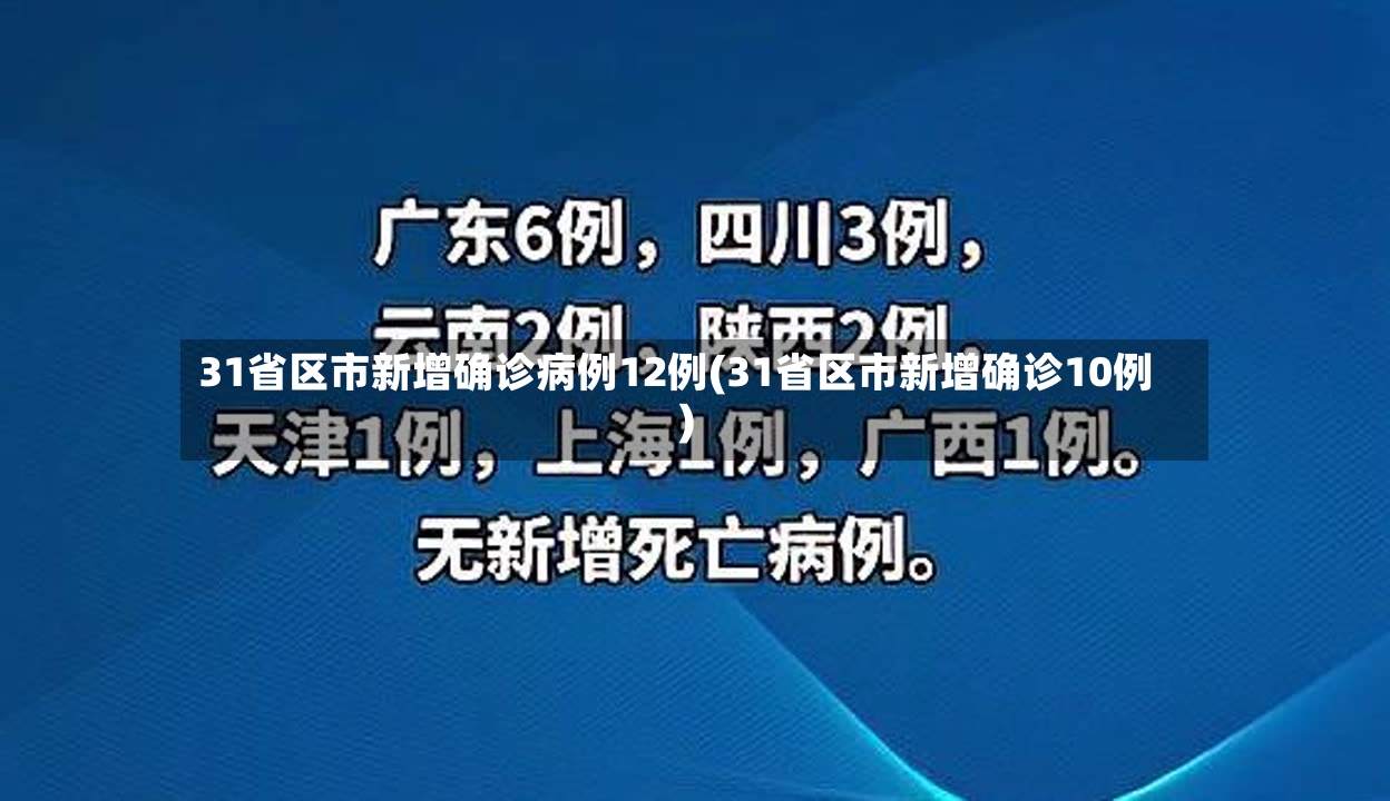 31省区市新增确诊病例12例(31省区市新增确诊10例)