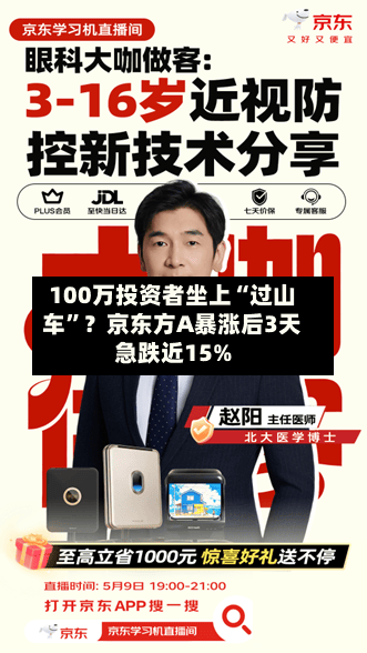 100万投资者坐上“过山车	”？京东方A暴涨后3天急跌近15%-第2张图片