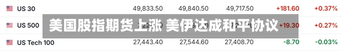 美国股指期货上涨 美伊达成和平协议-第3张图片