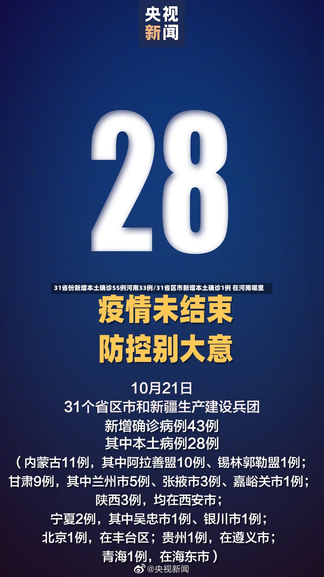 31省份新增本土确诊55例河南33例/31省区市新增本土确诊1例 在河南哪里