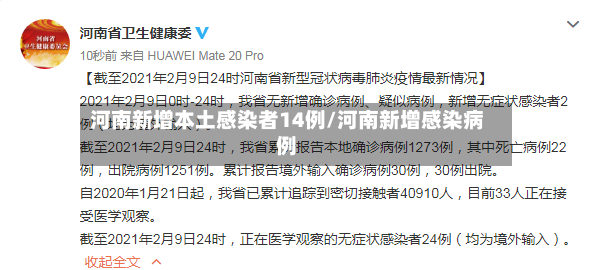 河南新增本土感染者14例/河南新增感染病例