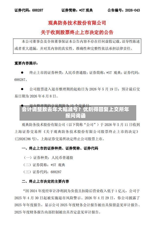 会计调整致去年大幅减亏？优刻得回复上交所年报问询函
