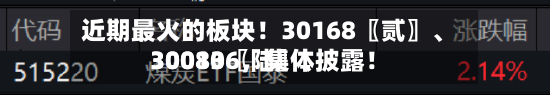 近期最火的板块！30168〖贰〗、30080〖陆〗、300136，集体披露！-第2张图片