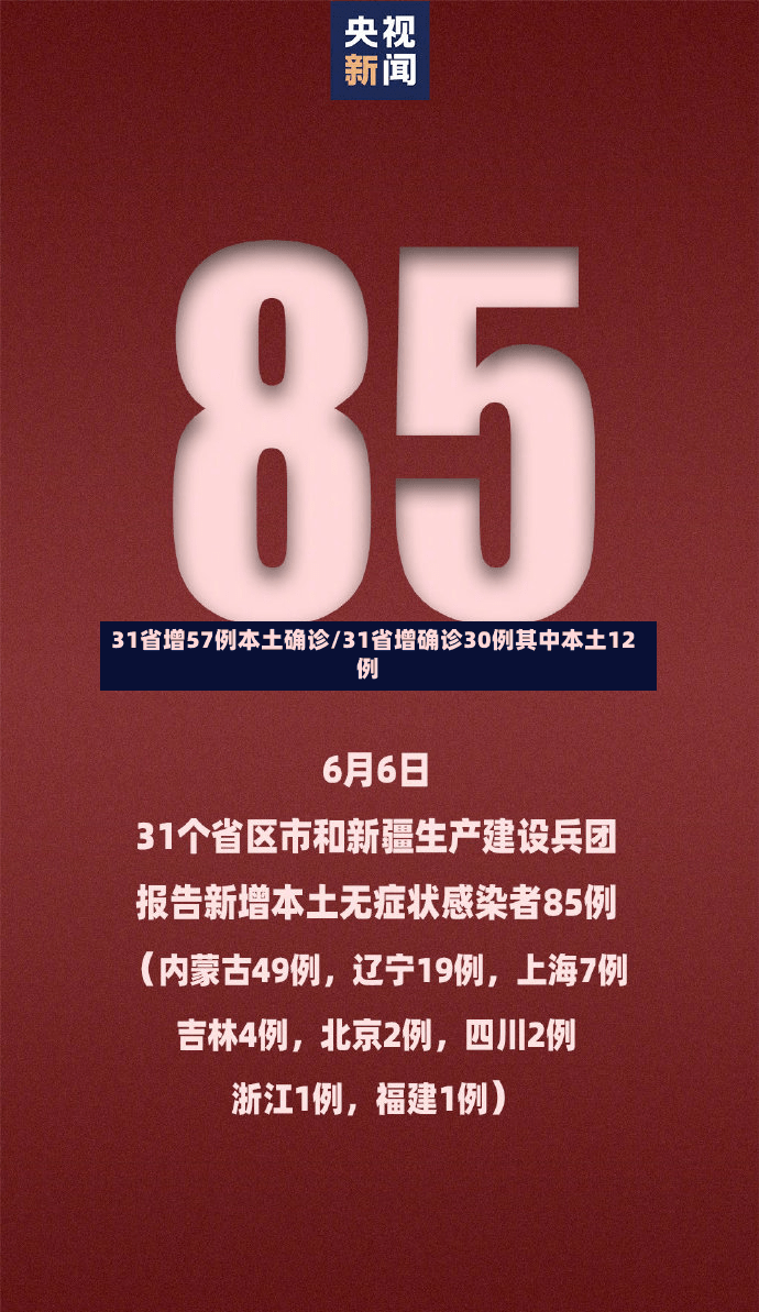 31省增57例本土确诊/31省增确诊30例其中本土12例-第3张图片