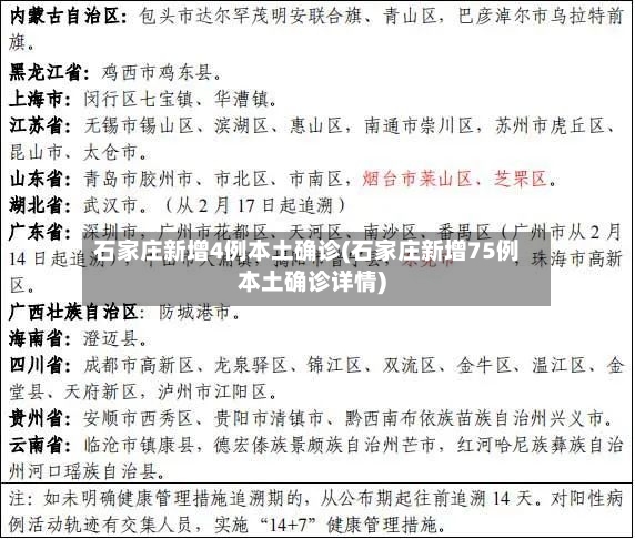 石家庄新增4例本土确诊(石家庄新增75例本土确诊详情)-第2张图片