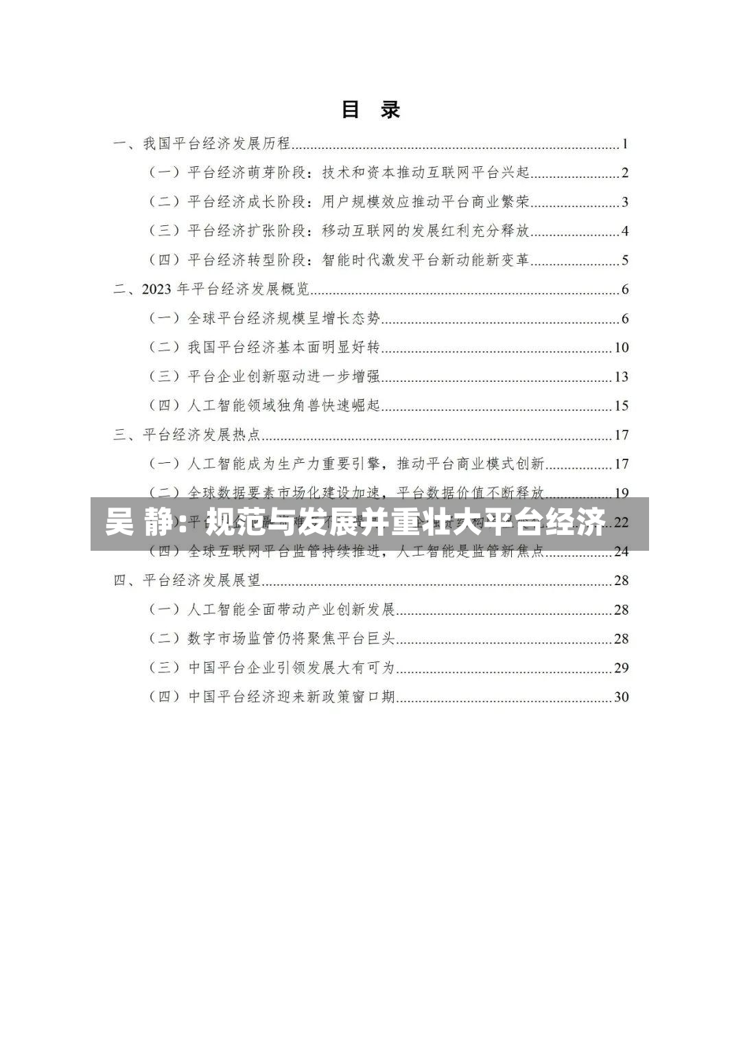 吴 静：规范与发展并重壮大平台经济