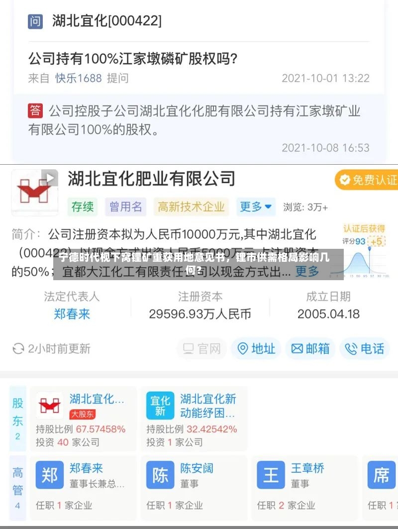 宁德时代枧下窝锂矿重获用地意见书，锂市供需格局影响几何？