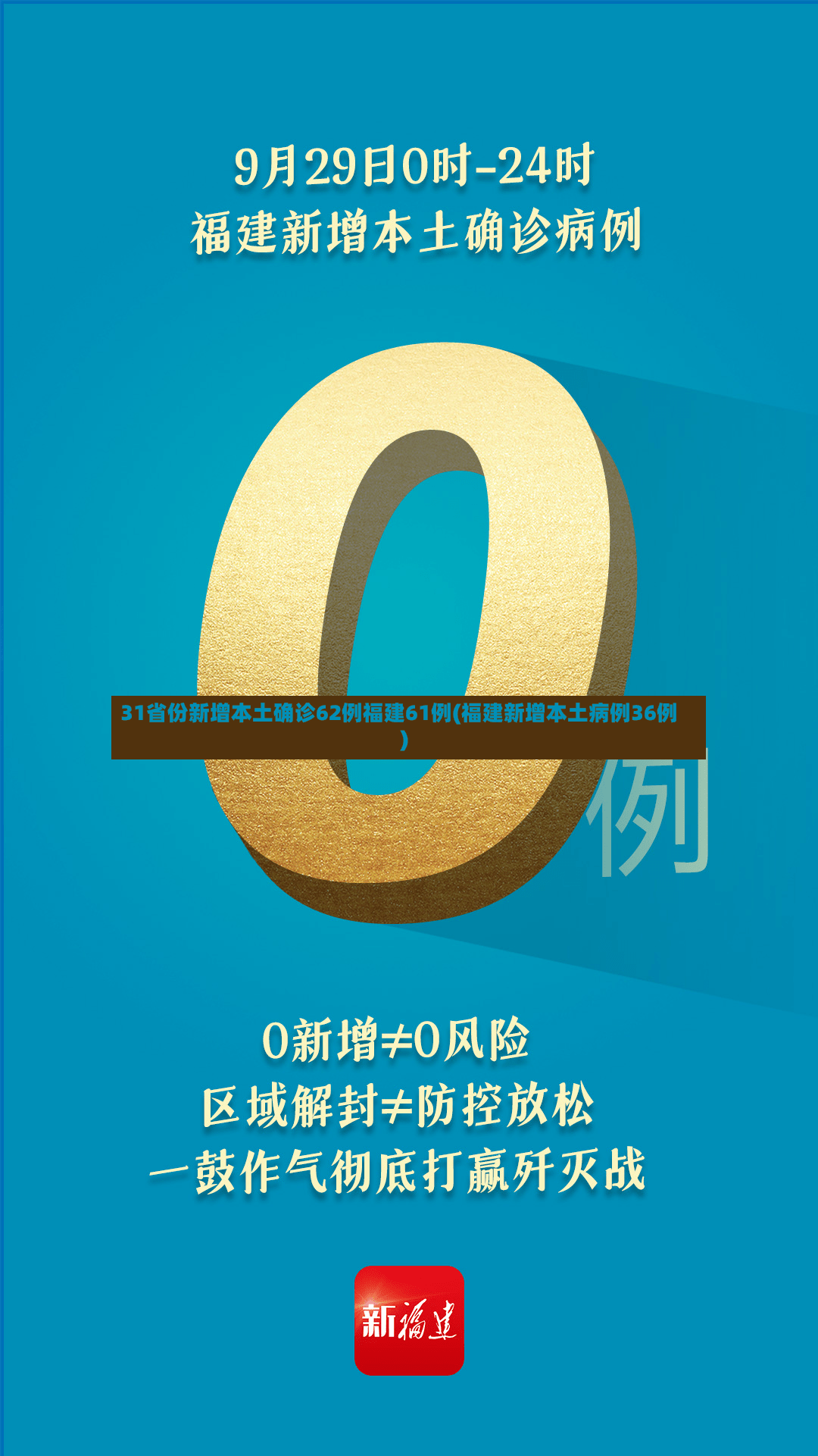 31省份新增本土确诊62例福建61例(福建新增本土病例36例)