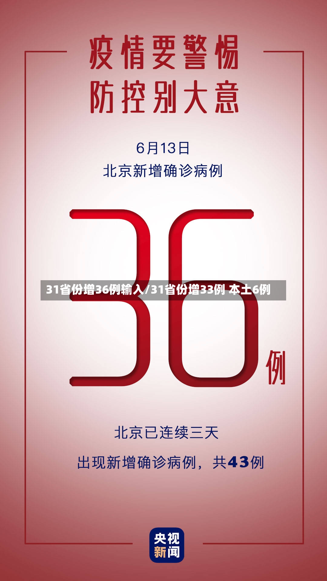 31省份增36例输入/31省份增33例 本土6例-第2张图片