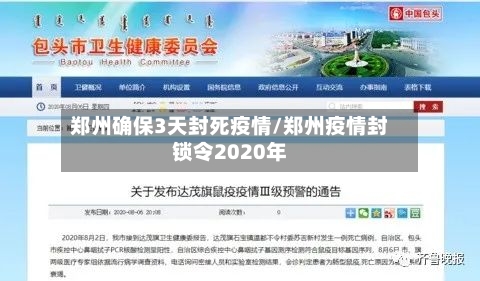 郑州确保3天封死疫情/郑州疫情封锁令2020年-第2张图片