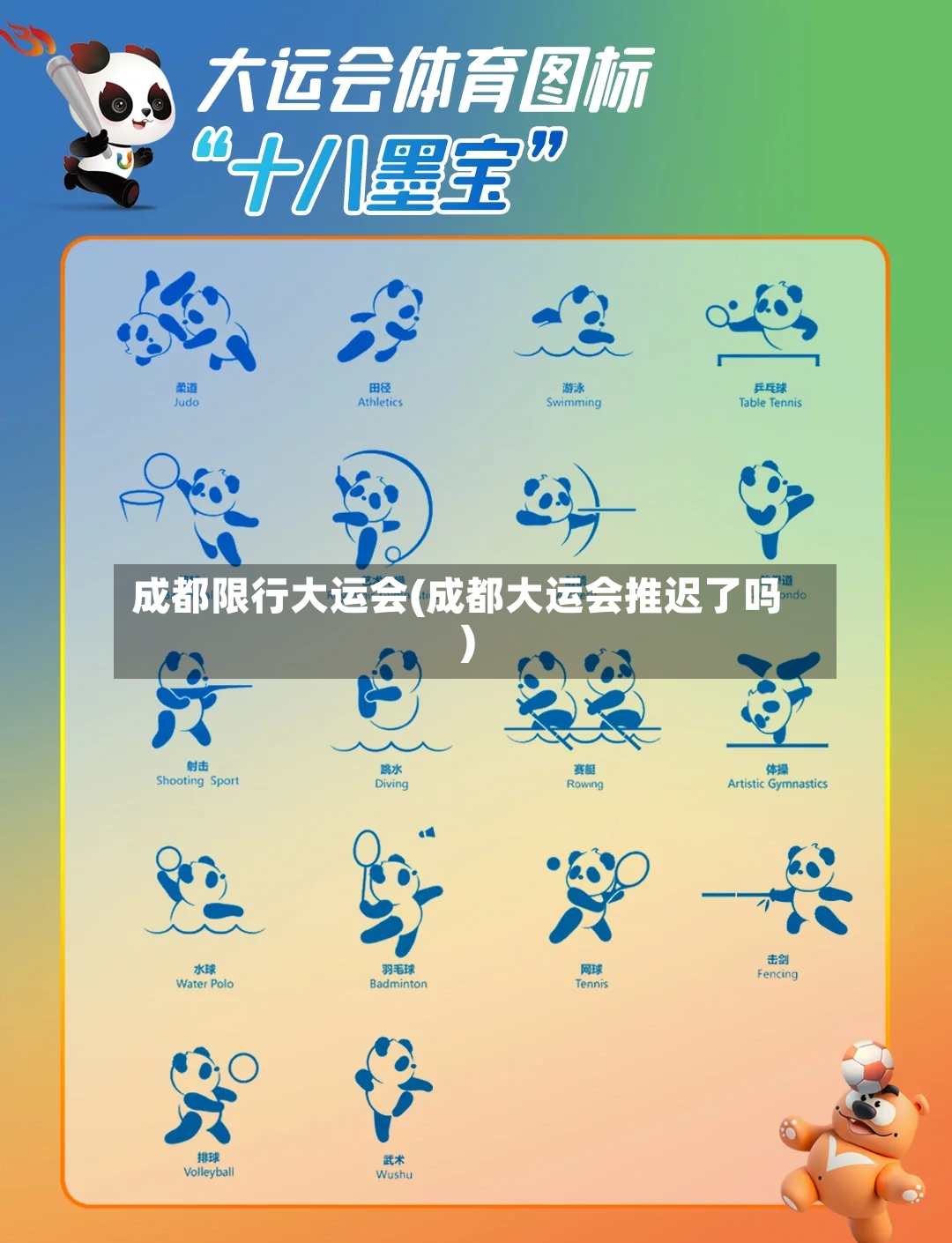 成都限行大运会(成都大运会推迟了吗)