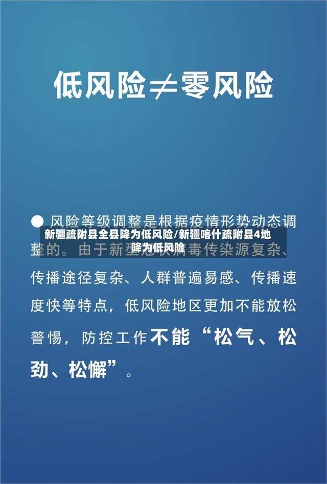 新疆疏附县全县降为低风险/新疆喀什疏附县4地降为低风险