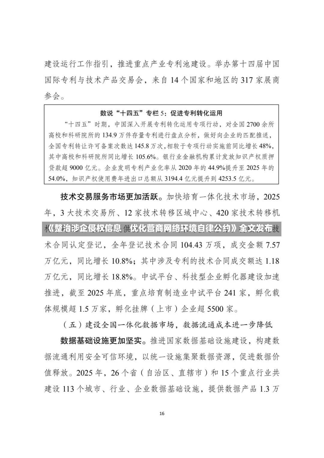 《整治涉企侵权信息 优化营商网络环境自律公约》全文发布-第2张图片