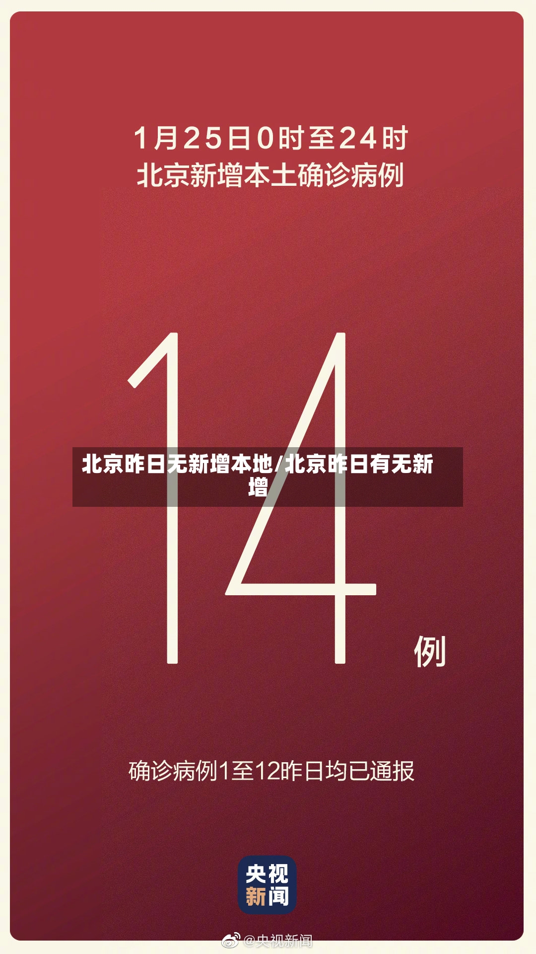 北京昨日无新增本地/北京昨日有无新增