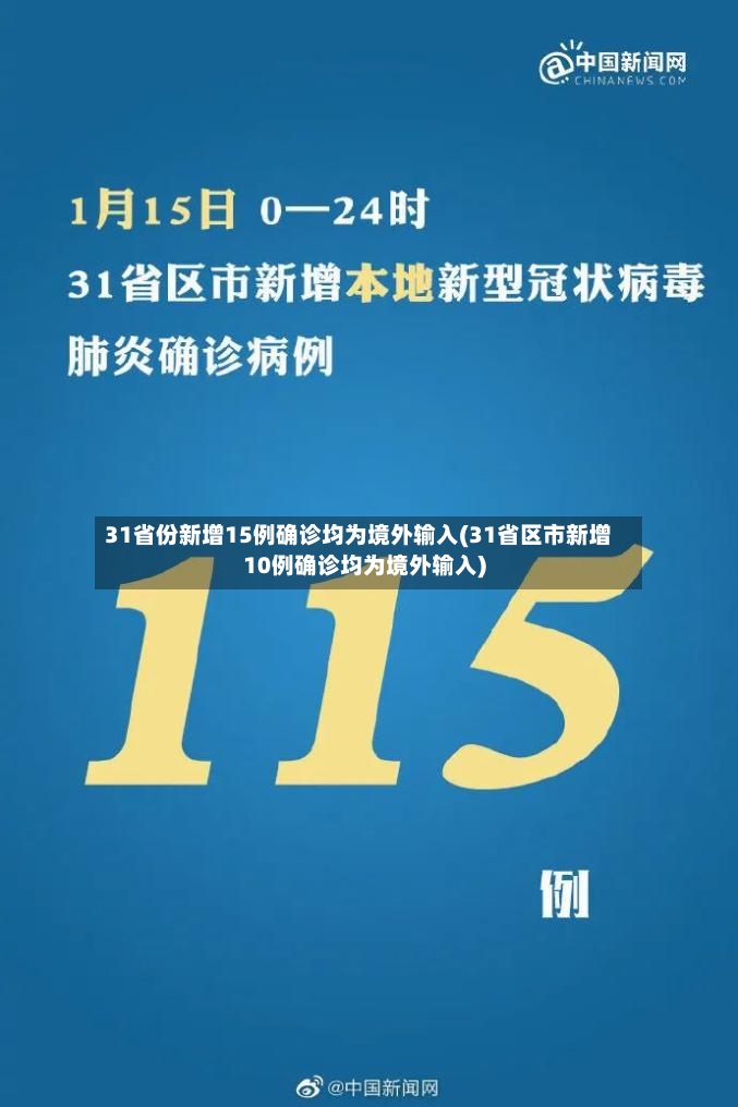 31省份新增15例确诊均为境外输入(31省区市新增10例确诊均为境外输入)