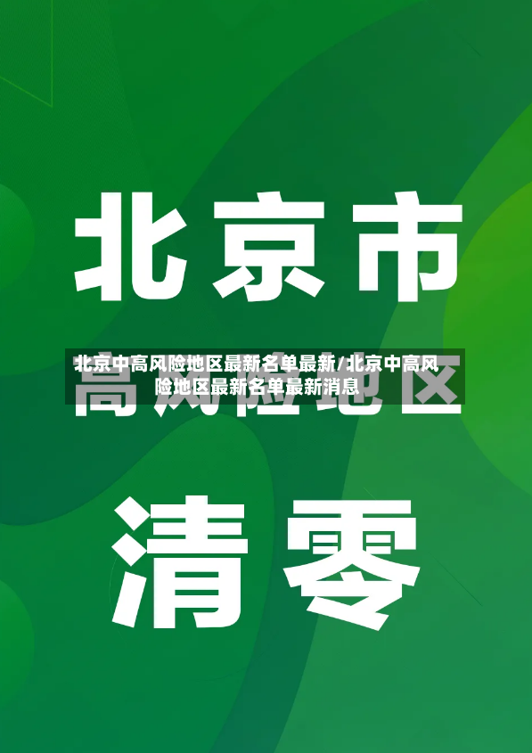 北京中高风险地区最新名单最新/北京中高风险地区最新名单最新消息
