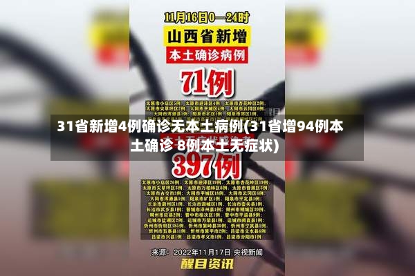 31省新增4例确诊无本土病例(31省增94例本土确诊 8例本土无症状)-第2张图片