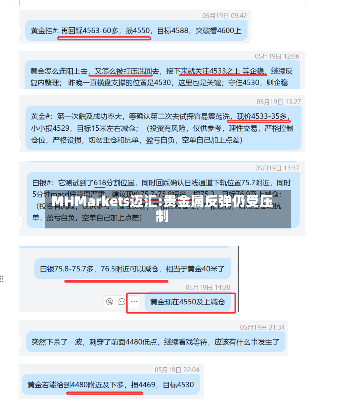 MHMarkets迈汇:贵金属反弹仍受压制-第3张图片