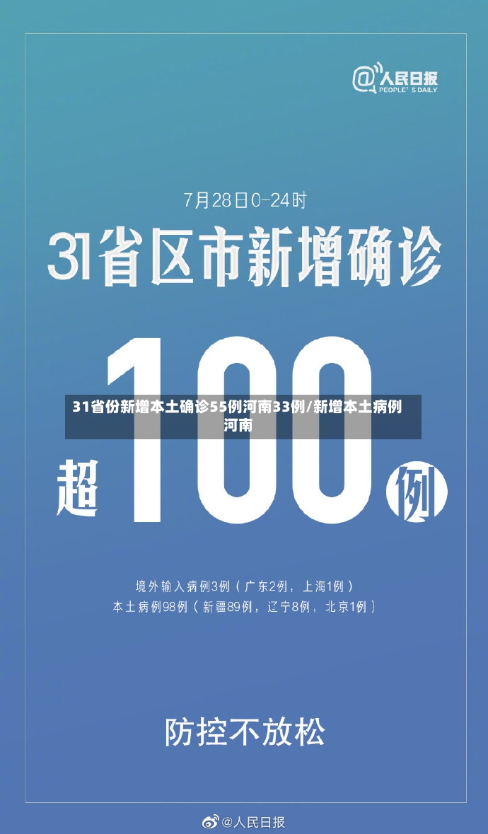 31省份新增本土确诊55例河南33例/新增本土病例 河南-第3张图片