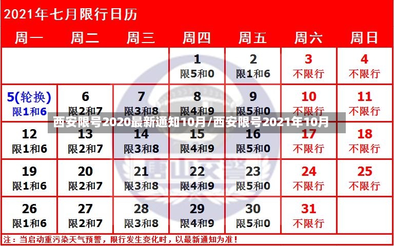 西安限号2020最新通知10月/西安限号2021年10月-第3张图片