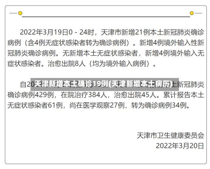 天津新增本土确诊19例(天津新增本土病历)-第3张图片